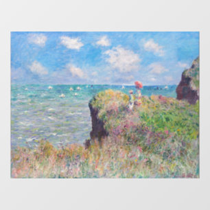 Autocollant Pour Fenêtre Claude Monet - Promenade Cliff à Pourville
