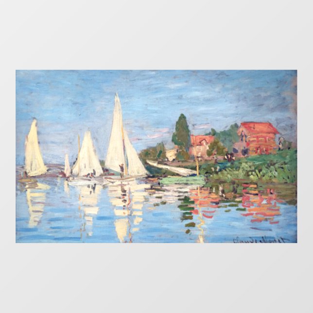 Autocollant Pour Fenêtre Claude Monet - Regattas à Argenteuil (Feuille)