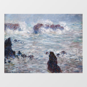 Autocollant Pour Fenêtre Claude Monet - Tempête au large de la côte Belle-Î