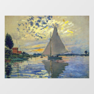 Autocollant Pour Fenêtre Claude Monet - Voilier au Petit-Gennevilliers