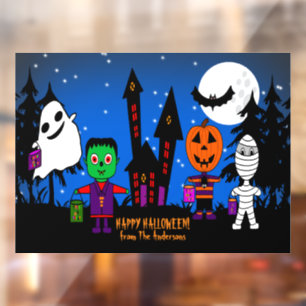 Autocollant Pour Fenêtre Clic de fenêtre Halloween Trick ou Traitements