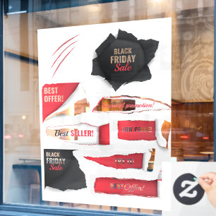 Autocollant Pour Fenêtre Cling de fenêtre de vente de 52 po x 72 po noir ve