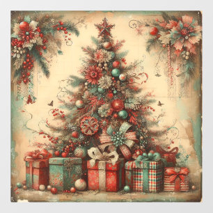 Autocollant Pour Fenêtre Clôture classique de la fenêtre Arbre de Noël