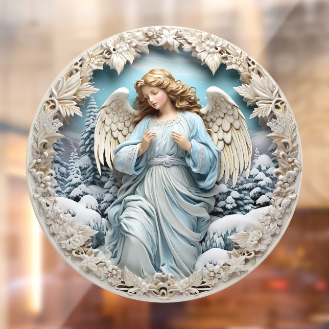 Autocollant Pour Fenêtre Clôture de fenêtre Ange de Noël (Feuille 2)