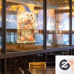 Autocollant Pour Fenêtre Clôture de fenêtre Citrouille d'automne