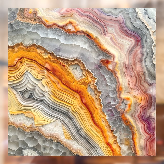 Autocollant Pour Fenêtre Clôture de fenêtre d'agate 3D (Feuille 2)