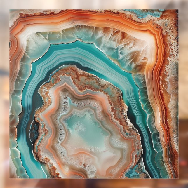 Autocollant Pour Fenêtre Clôture de fenêtre d'agate 3D (Feuille 2)