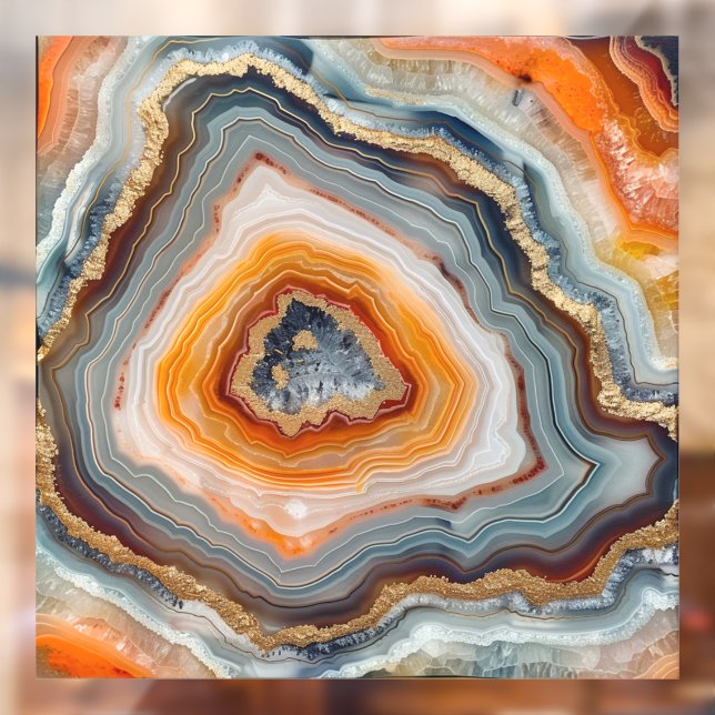 Autocollant Pour Fenêtre Clôture de fenêtre d'agate 3D (Feuille 2)