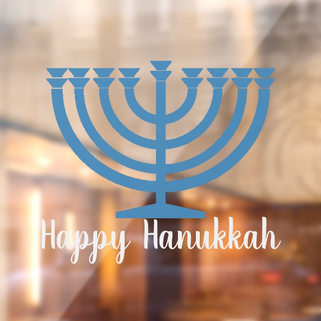 Autocollant Pour Fenêtre Clôture de fenêtre de conception Hanoukka Menorah (Feuille 2)