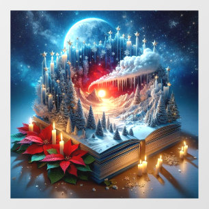 Autocollant Pour Fenêtre Clôture de fenêtre de l'Avent de Noël