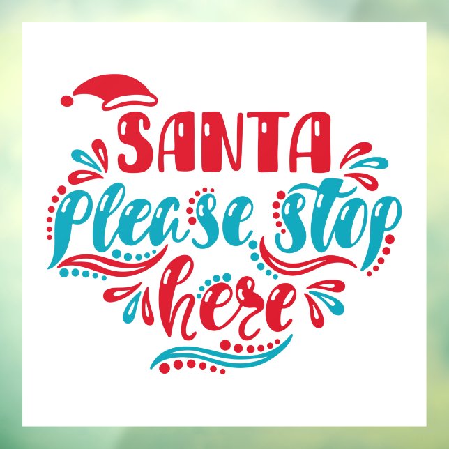 Autocollant Pour Fenêtre Clôture de fenêtre de Noël (Feuille 3)