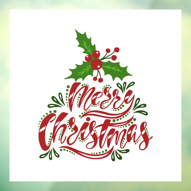 Autocollant Pour Fenêtre Clôture de fenêtre de Noël (Feuille 3)