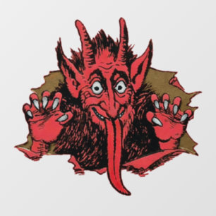 Autocollant Pour Fenêtre Clôture de fenêtre de Noël Krampus
