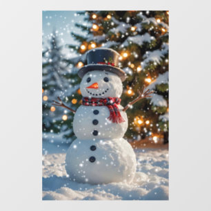 Autocollant Pour Fenêtre Clôture de fenêtre de Noël Snowman