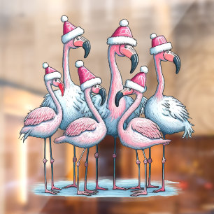 Autocollant Pour Fenêtre Clôture de fenêtre de Noël tropicale