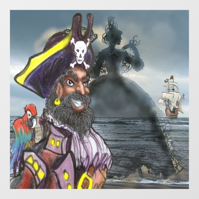 Autocollant Pour Fenêtre Clôture de fenêtre de rêve pirate (Feuille)