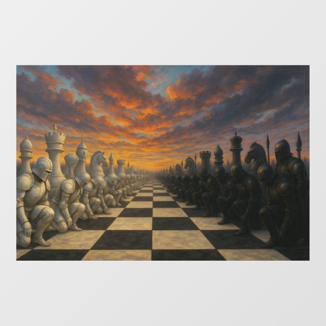 Autocollant Pour Fenêtre Clôture de fenêtre d'échecs (Feuille)