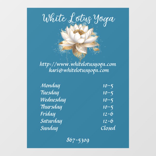 Autocollant Pour Fenêtre Clôture de fenêtre d'entreprise personnalisable (Feuille)