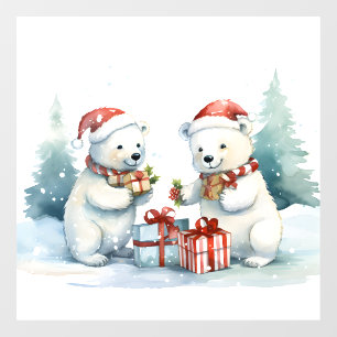 Autocollant Pour Fenêtre Clôture de fenêtre des ours polaires