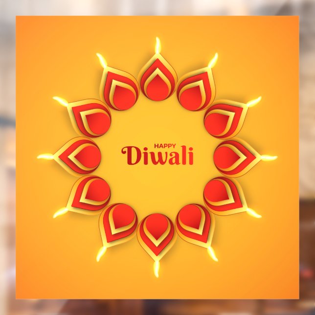 Autocollant Pour Fenêtre Clôture de fenêtre Diwali (Feuille 2)