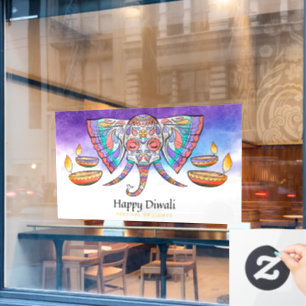 Autocollant Pour Fenêtre Clôture de fenêtre Diwali
