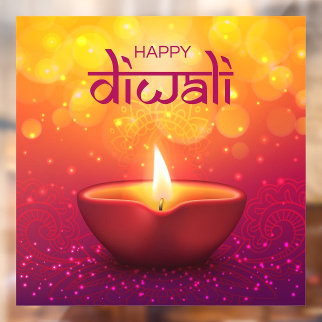 Autocollant Pour Fenêtre Clôture de fenêtre Diwali (Feuille 2)