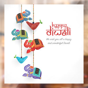 Autocollant Pour Fenêtre Clôture de fenêtre Diwali