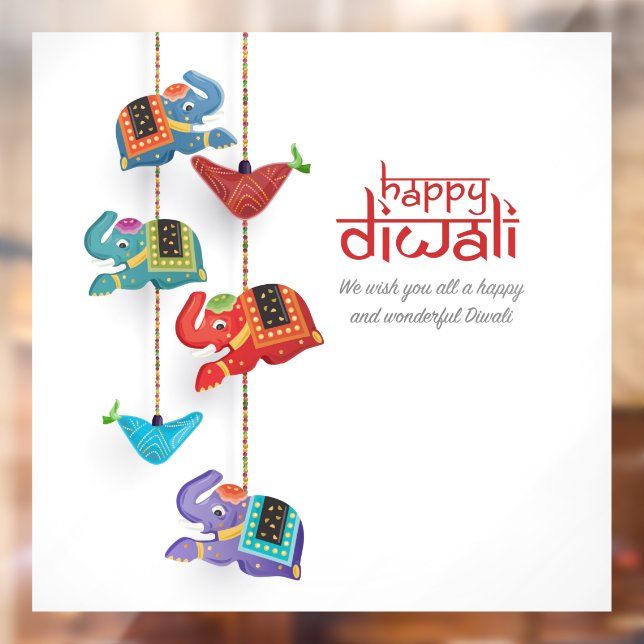 Autocollant Pour Fenêtre Clôture de fenêtre Diwali (Feuille 2)