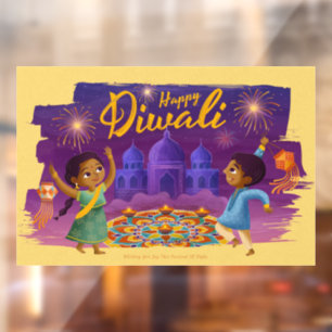Autocollant Pour Fenêtre Clôture de fenêtre Diwali