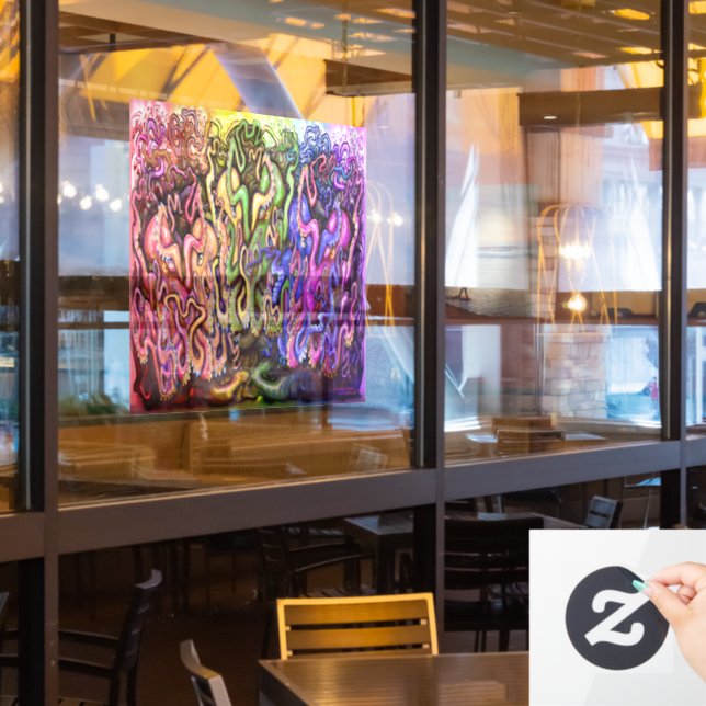 Autocollant Pour Fenêtre Clôture de fenêtre d'octopus (Fenêtre du restaurant)