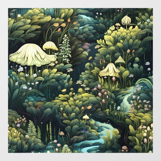 Autocollant Pour Fenêtre Clôture de fenêtre du jardin de fées (Feuille)