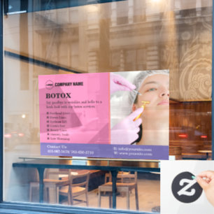Autocollant Pour Fenêtre Clôture de fenêtre du service de traitement Botox 