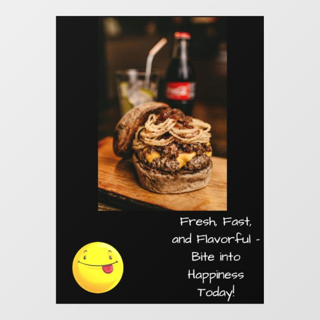 Autocollant Pour Fenêtre Clôture de fenêtre Fast Food (Feuille)