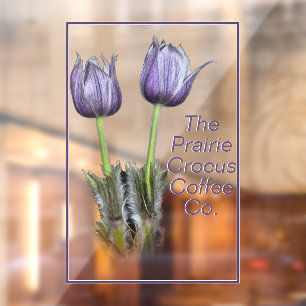 Autocollant Pour Fenêtre Clôture de fenêtre Fleur sauvage de crocus de prai