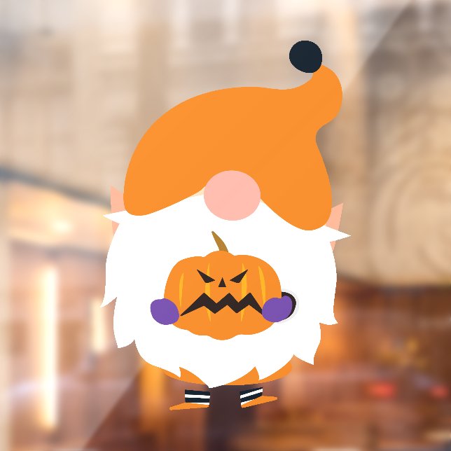 Autocollant Pour Fenêtre Clôture de fenêtre Gnome d'Halloween (Feuille 2)