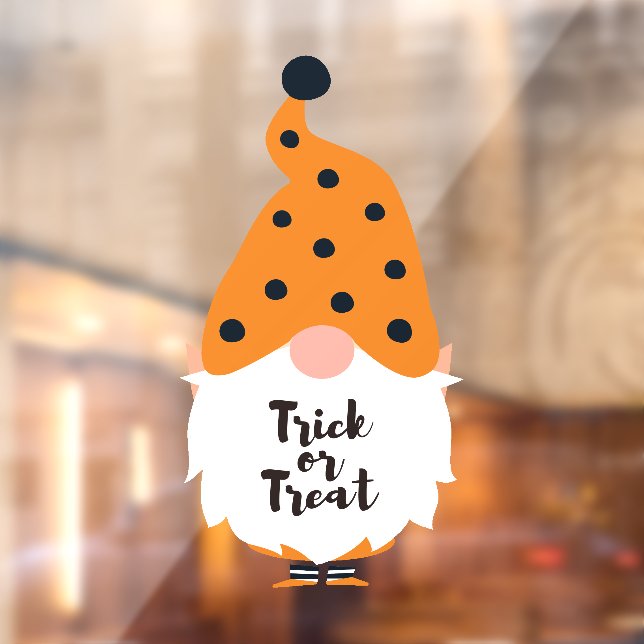 Autocollant Pour Fenêtre Clôture de fenêtre Gnome d'Halloween (Feuille 2)