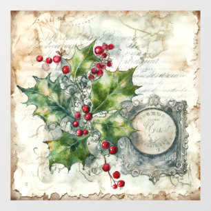 Autocollant Pour Fenêtre Clôture de fenêtre Holly Shabby