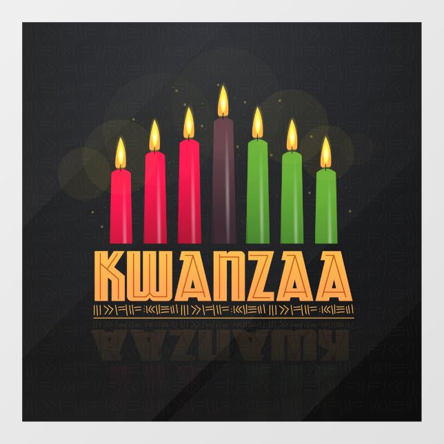 Autocollant Pour Fenêtre Clôture de fenêtre Kwanzaa (Feuille)
