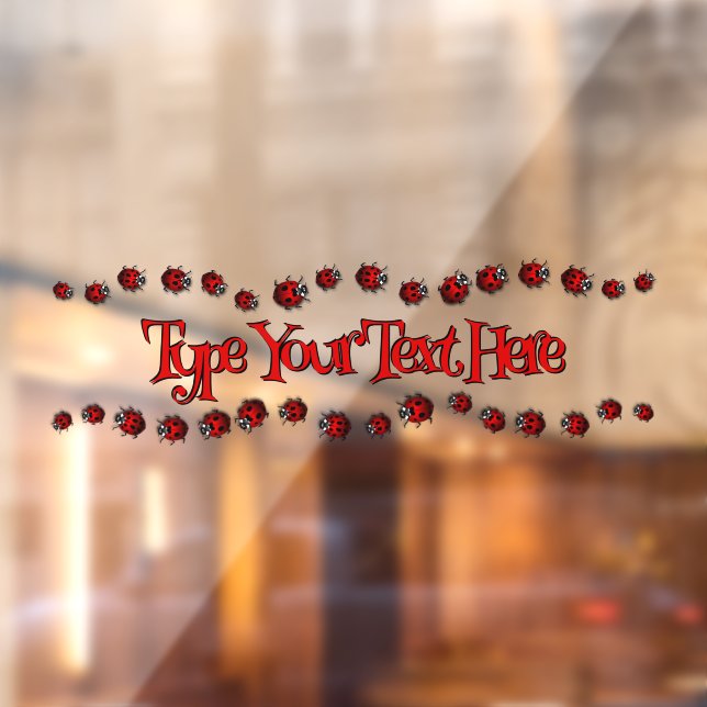 Autocollant Pour Fenêtre Clôture de fenêtre Ladybug Decal personnalisée Lad (Feuille 2)