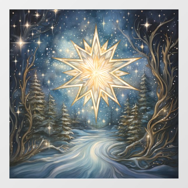 Autocollant Pour Fenêtre Clôture de fenêtre Magical North Star (Feuille)