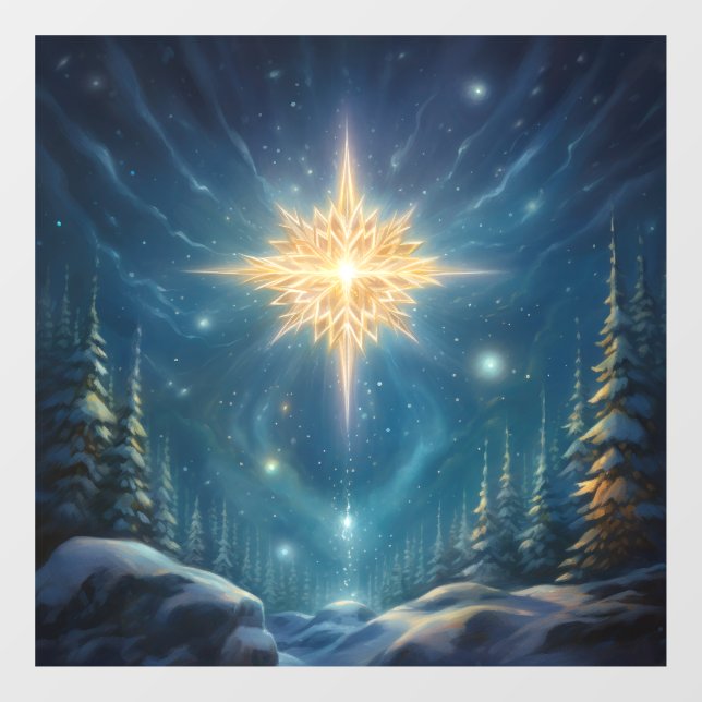 Autocollant Pour Fenêtre Clôture de fenêtre Magical North Star (Feuille)