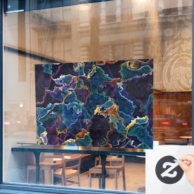 Autocollant Pour Fenêtre Clôture de la fenêtre à lame d'huile (Fenêtre de café)