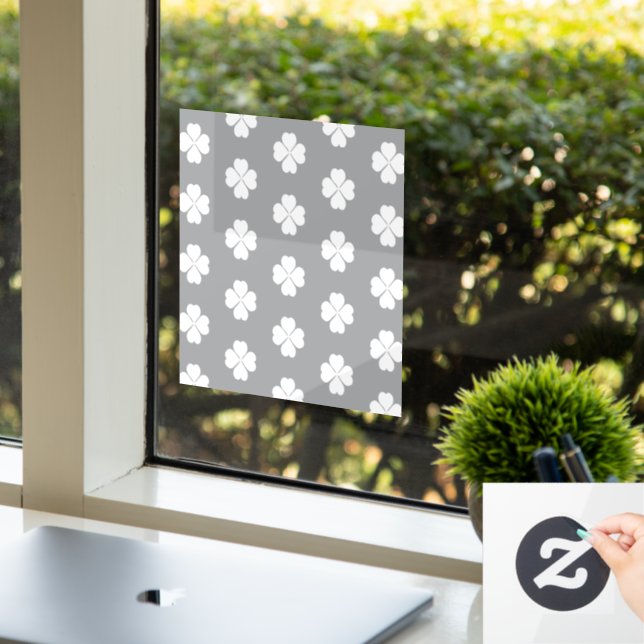 Autocollant Pour Fenêtre Clôture de la fenêtre aromatisée au trèfle (Bureau)