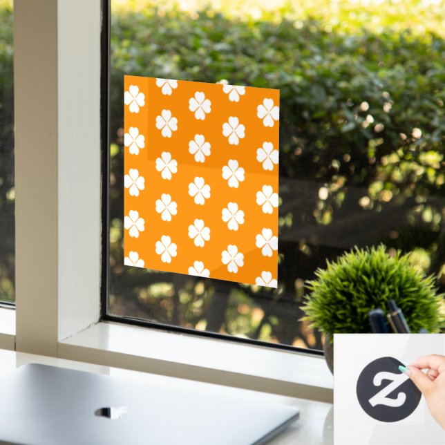 Autocollant Pour Fenêtre Clôture de la fenêtre aromatisée au trèfle (Bureau)