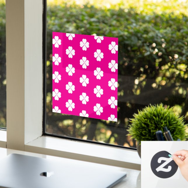 Autocollant Pour Fenêtre Clôture de la fenêtre aromatisée au trèfle (Bureau)