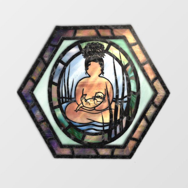 Autocollant Pour Fenêtre Clôture de la fenêtre de déesse de la loutre de me (Feuille)