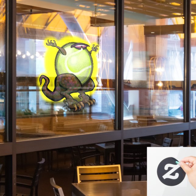 Autocollant Pour Fenêtre Clôture de la fenêtre de la bête de tennis (Fenêtre du restaurant)