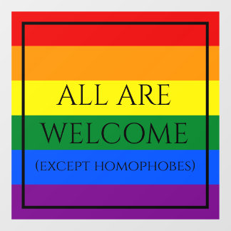 Autocollant Pour Fenêtre Clôture de la fenêtre de la fierté arc-en-ciel