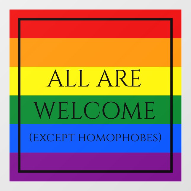 Autocollant Pour Fenêtre Clôture de la fenêtre de la fierté arc-en-ciel (Feuille)