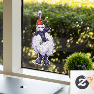 Autocollant Pour Fenêtre Clôture de la fenêtre de Noël des moutons